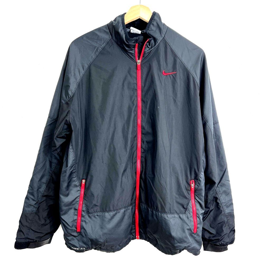 Nike Jacket Mens 2XL Black Storm Fit Full- Zip Windbreaker Outdoor Softshell